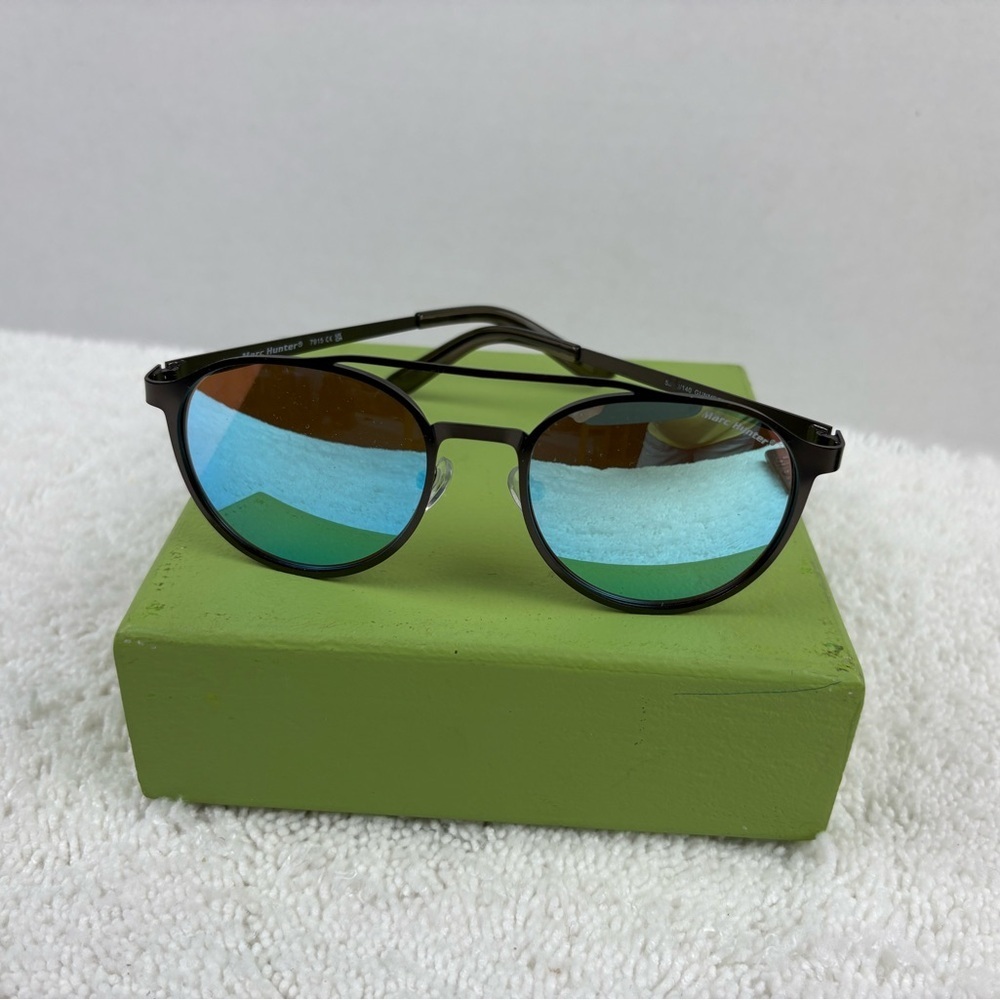 Marc Hunter 7915 Unisex Mirrored Aviator Sunglasses, Metal Frame, Double Bridge